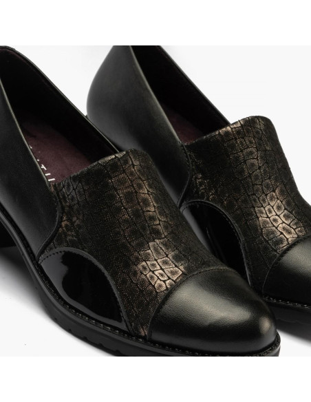 PITILLOS - Zapato combinado negro - 5330