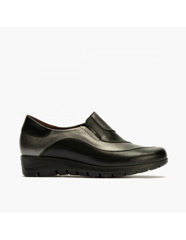 PITILLOS - Zapato combinado negro/plata - 2701