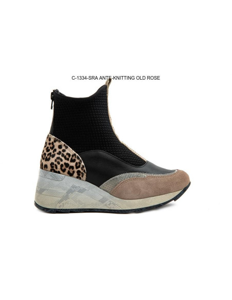 cetti - botin lycra negro - 1334