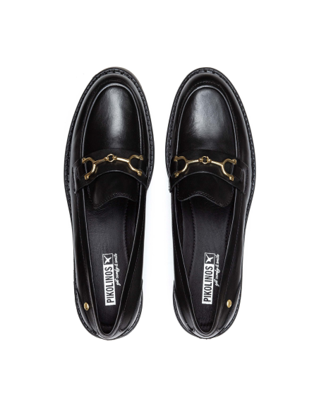 pikolinos - mocasin piel negro - W6P-3857