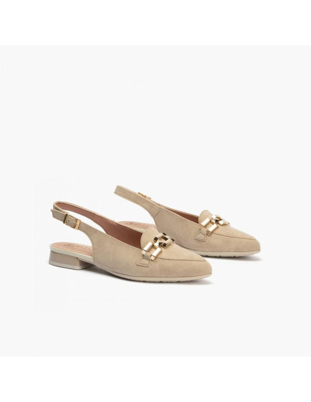 pitillos - mocasin abierto beige -5783