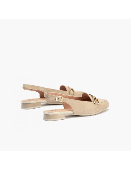 pitillos - mocasin abierto beige -5783