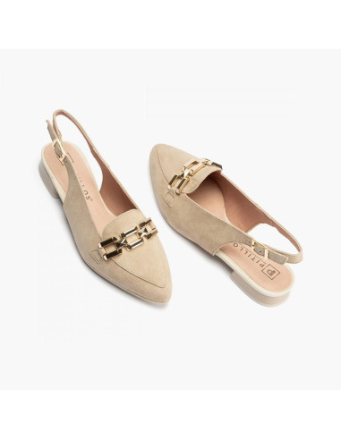 pitillos - mocasin abierto beige -5783