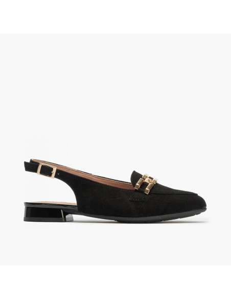 pitillos - mocasin negro abierto - 5783