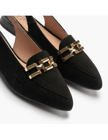 pitillos - mocasin negro abierto - 5783