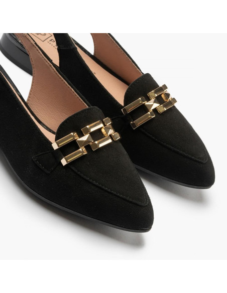 pitillos - mocasin negro abierto - 5783