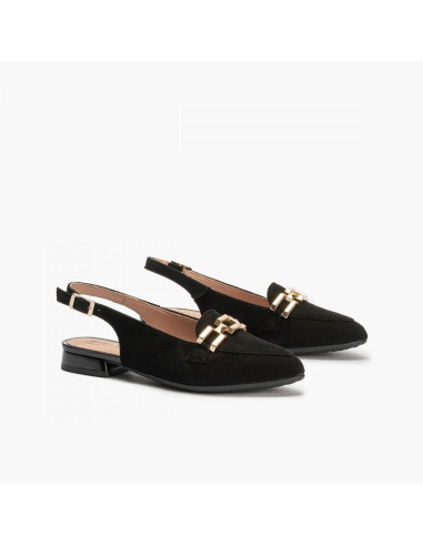 pitillos - mocasin negro abierto - 5783
