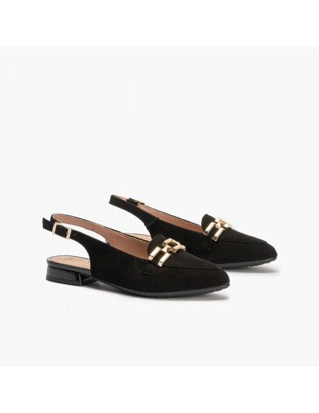pitillos - mocasin negro abierto - 5783