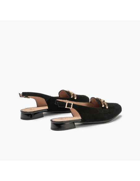 pitillos - mocasin negro abierto - 5783