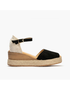 pitillos - valenciana serraje negro - 5520