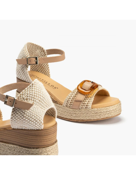 pitillos - sandalia natural hebilla - 5524