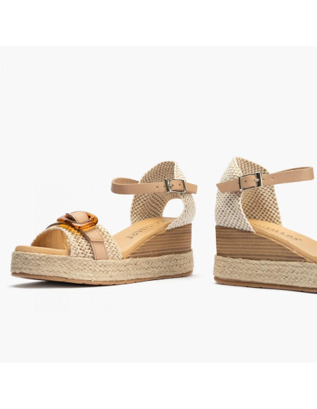 pitillos - sandalia natural hebilla - 5524