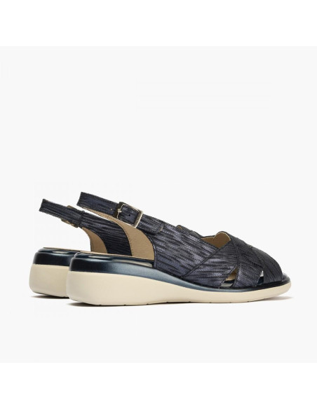 pitillos - sandalia azul cuña - 5590