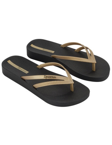 ipanema - sandalia tiras negro/oro - 82840