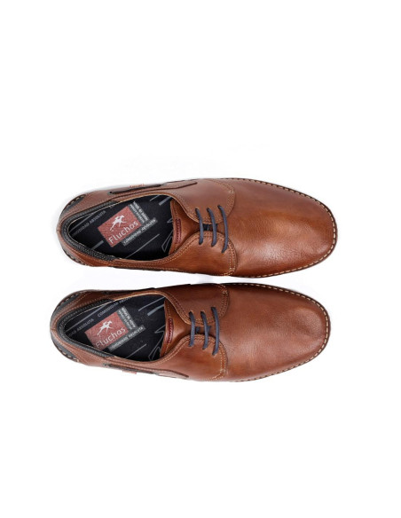fluchos - zapato cordon cuero - 9884