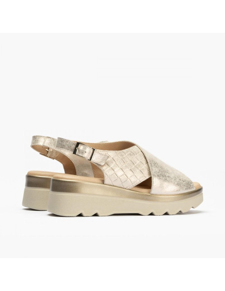 pitillos - sandalia cruzada dorado - 2842