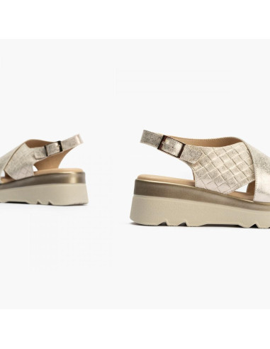 pitillos - sandalia cruzada dorado - 2842