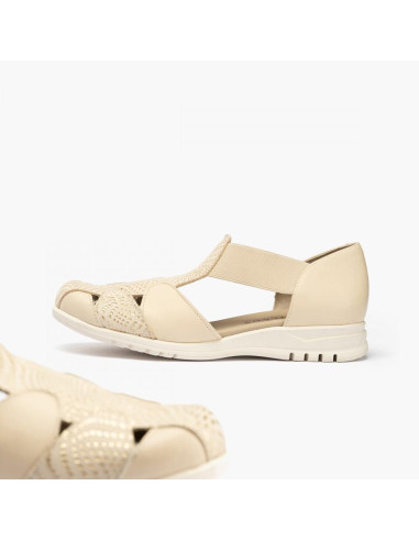 pitillos  - sandalia piel crema - 2822