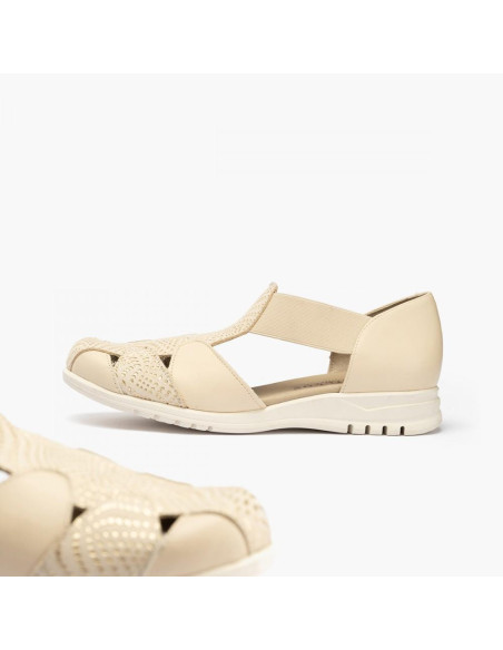 pitillos  - sandalia piel crema - 2822