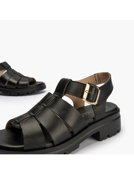 pitillos - sandalia piel negro - 2831