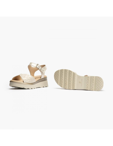 pitillos - sandalia piel dorada - 2841