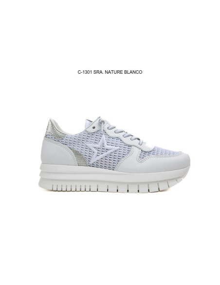 CETTI - Zapatilla rejilla blanco volumen -1301