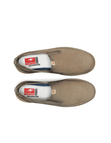 fluchos - mocasin piel beig - F1946