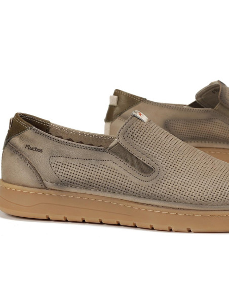 fluchos - mocasin piel beig - F1946