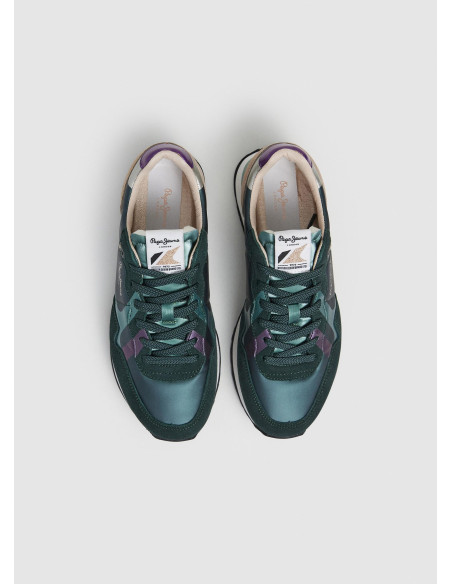 PEPE JEANS - Zapatilla metalizada kaky - PLS40021