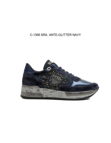 Cetti - Zapatilla marino gliter - C-1368