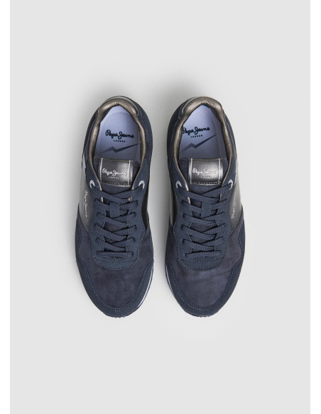 PEPE JEANS - Zapatilla metalizada marino - PLS40023