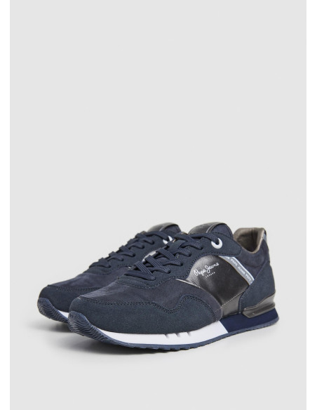 PEPE JEANS - Zapatilla metalizada marino - PLS40023