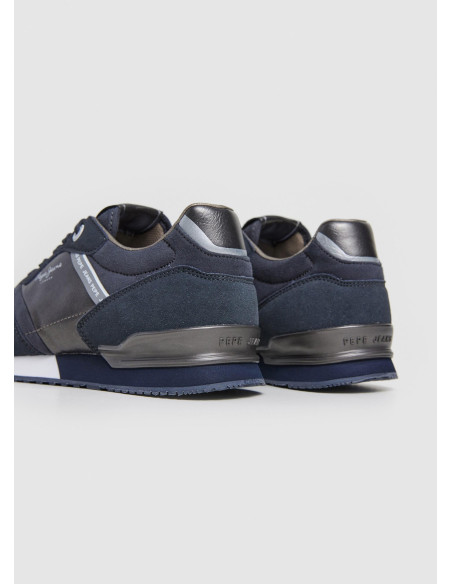 PEPE JEANS - Zapatilla metalizada marino - PLS40023