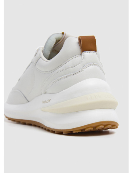 PEPE JEANS - Zapatilla blanco retro - PLS60014