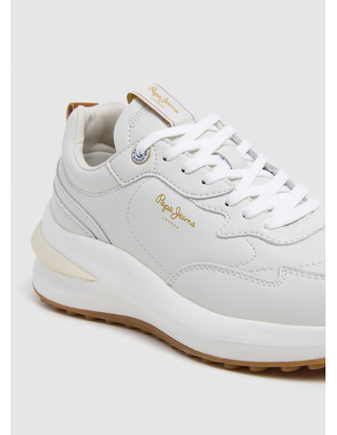 PEPE JEANS - Zapatilla blanco retro - PLS60014