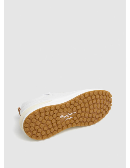 PEPE JEANS - Zapatilla blanco retro - PLS60014
