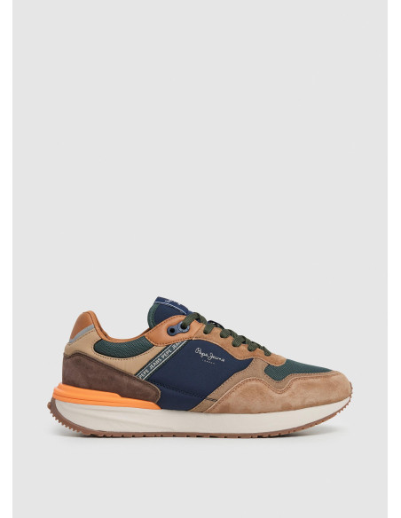 PEPE JEANS - Zapatilla combin azul/cognac - PMS40027