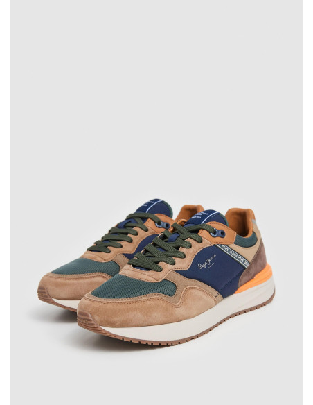 PEPE JEANS - Zapatilla combin azul/cognac - PMS40027
