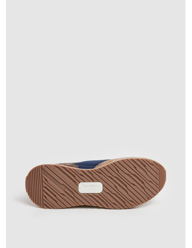 PEPE JEANS - Zapatilla combin azul/cognac - PMS40027