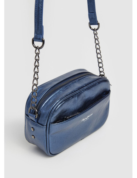 PEPE JEANS - Bandolera metalizada azul - PLO31577