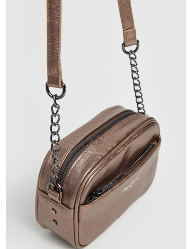 PEPE JEANS - Bandolera metalizada bronce - PLO31577