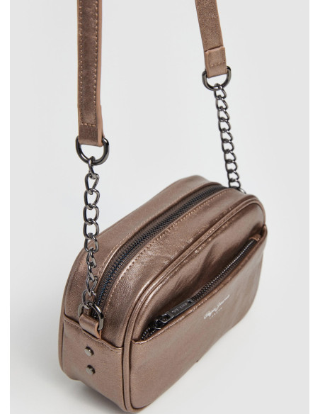 PEPE JEANS - Bandolera metalizada bronce - PLO31577