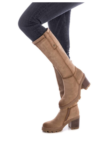 REFRESH - Bota alta antelina taupe - 172123