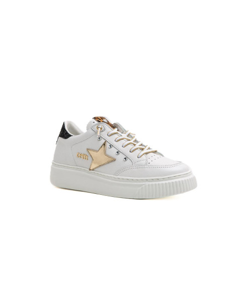 CETTI - Tennis blanco piel - C-1320