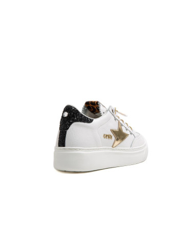 CETTI - Tennis blanco piel - C-1320