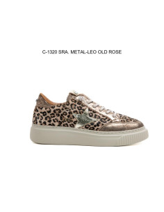 CETTI - Tennis piel animal print - C-1320