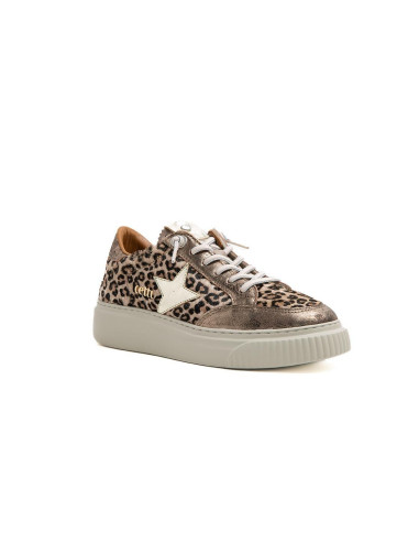 CETTI - Tennis piel animal print - C-1320