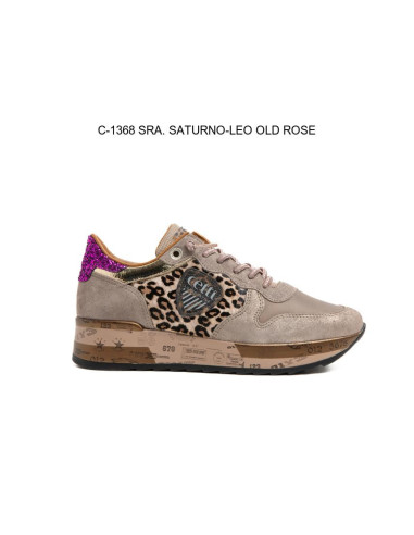 CETTI - Zapatilla animal print piel - C-1368