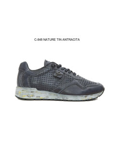 CETTI - Zapatilla piel negro - C848