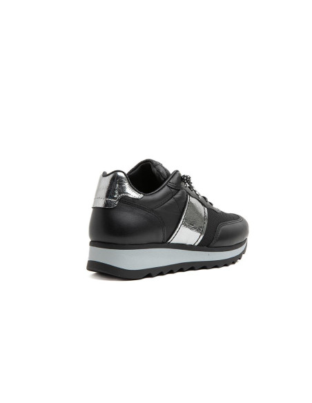 CETTI - Zapatilla piel negro -  C-849